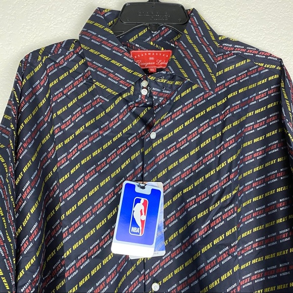 Miami Heat Headmaster Button Up Shirt Size 3XL - Picture 5 of 7